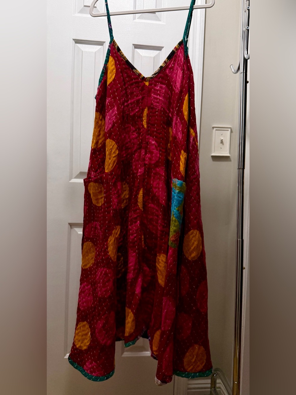 Kantha Craft- Reversible Upcycled Multicolor Bohemian Maxi Dress
